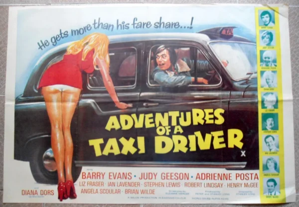 ADVENTURES OF A TAXI DRIVER 27.5x39.5" 1976