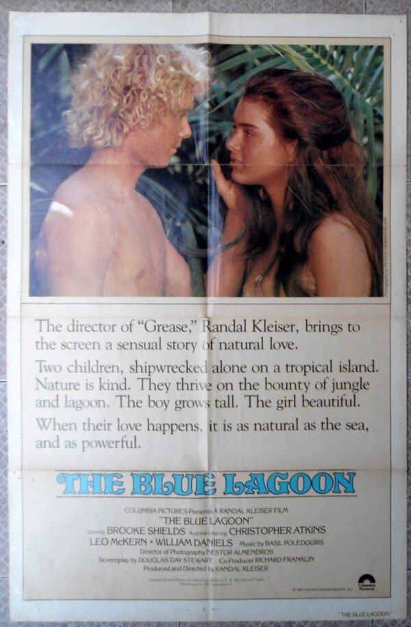 BLUE LAGOON One sheet US 27"x41" 1980