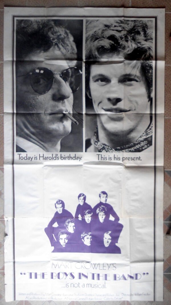 BOYS IN THE BAND Three sheet 41x80" Int'l Style 1970