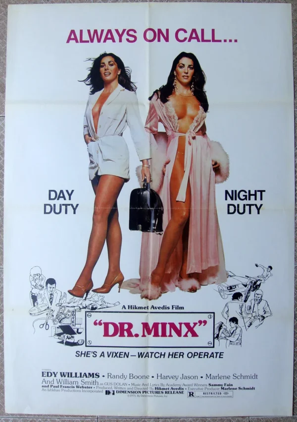 DR. MINX Ptd in LEBANON One Sheet Original Movie Poster Sexploitation 26x36.8" 1975