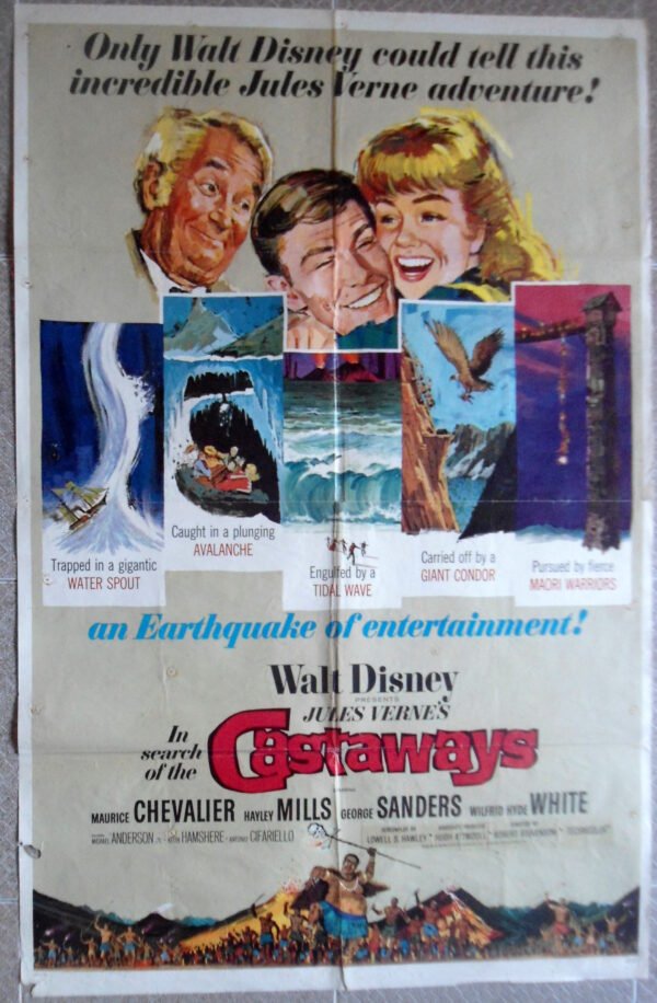 CASTAWAYS One sheet 27x41" USA Walt Disney Film 62/417