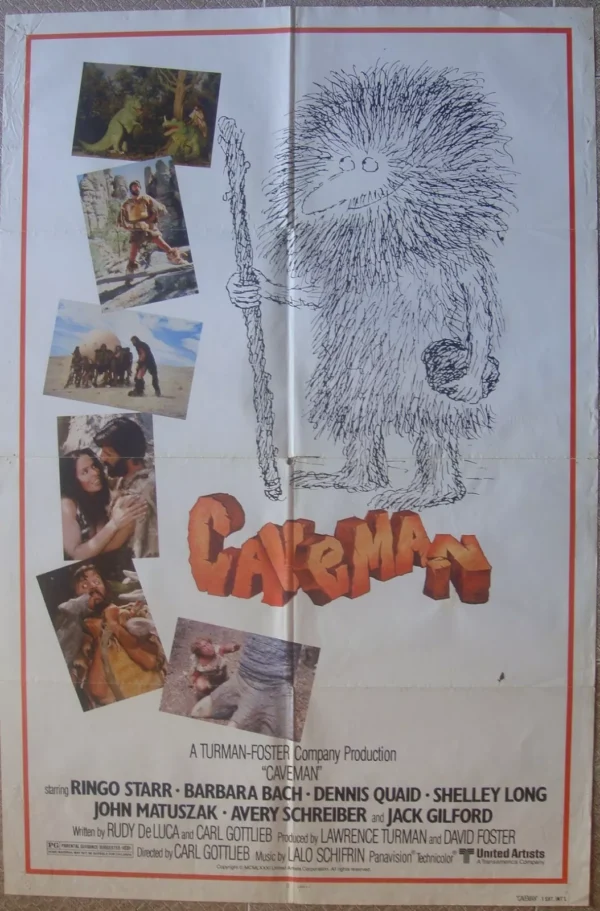 CAVEMAN US Int'l Style Film Movie Poster 27x41" 1981 VF C8