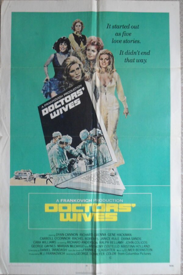 DOCTOR'S WIVES Original One Sheet US Movie Poster 27"x41" George ShaefeFilm 1971