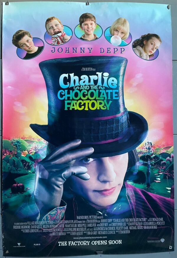 Charlie and the chocolate factory, Plan B, rolled double-sised US original movie poster 27"x40" 2005