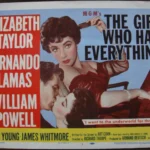 GIRL WHO HAD EVERYTHING Title Lobby Card USA TC 11x14" 1953
