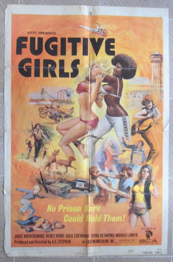 FUGITIVE GIRLS, 5 loose women 27x41" 1974 Good (C6)