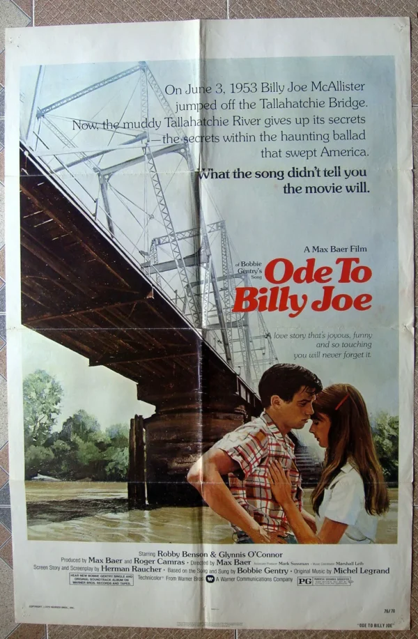 ODE TO BILLY JOE Rare US Original Movie Poster 1976
