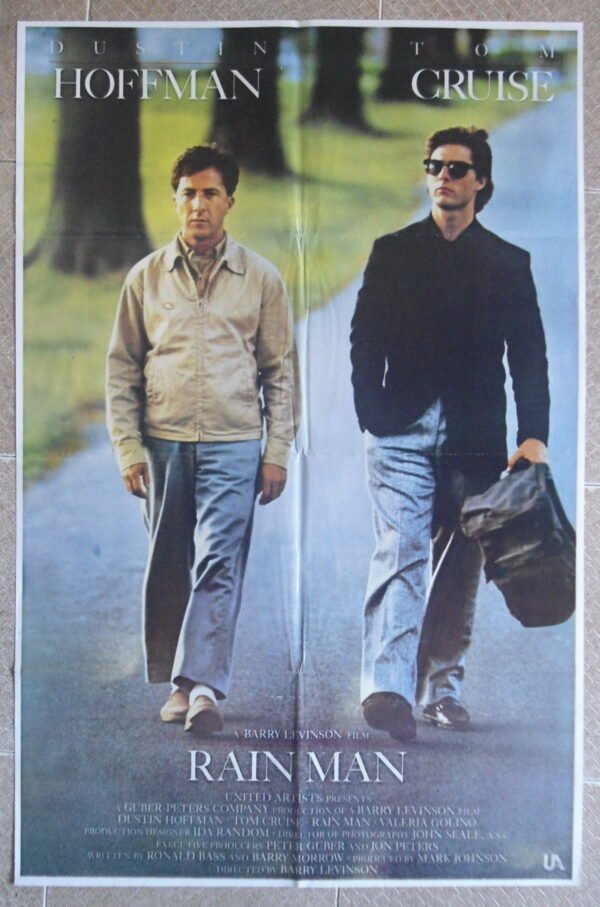 RAIN MAN Lebanese/English 26x38" Original Dustin Hoffman Movie Poster 1988