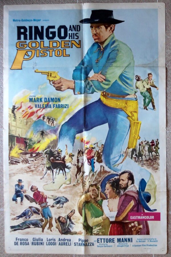 RINGO & HIS GOLDEN PISTOL US movie poster 27x41" Spaghetti 1967