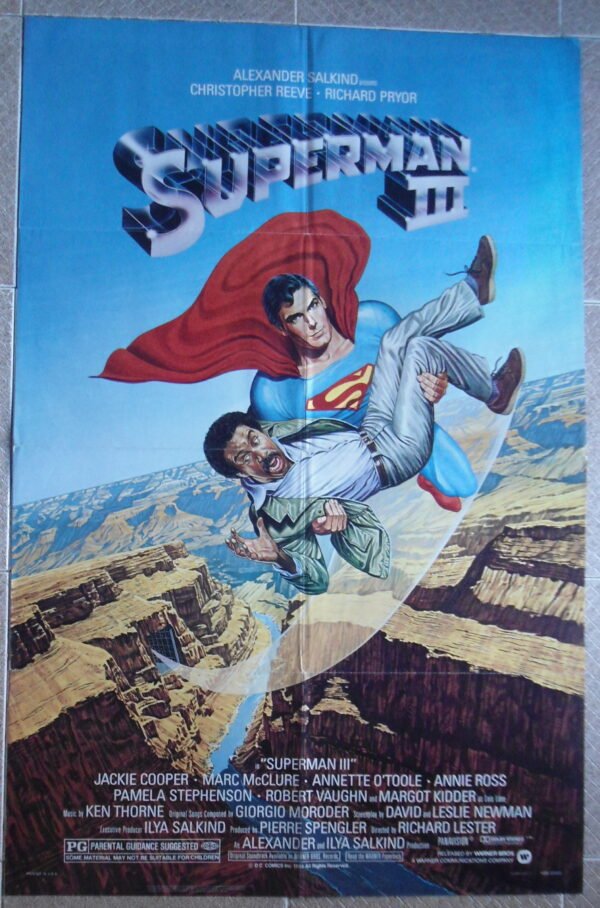 SUPERMAN III Original One 27x41" US Movie poster 1983 NSS 83006