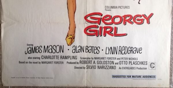 GEORGY GIRL Original US 27X41" Film Movie Poster. 1966 - Image 2