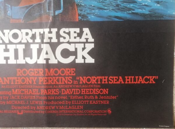 NORTH SEA HIJACK England UK 27"x40" Roger Moore Movie Poster 1979 - Image 2