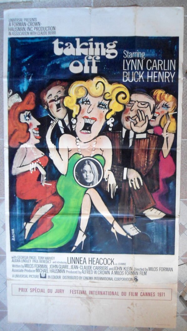 TAKING OFF England UK "40X81" Bacha Wacky Art Movie Poster 1979