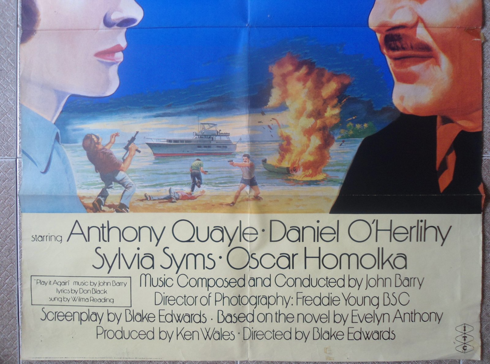 TAMARIND SEED English 27x40" UK Art Work Movie Poster Film 1974 VF - Image 2