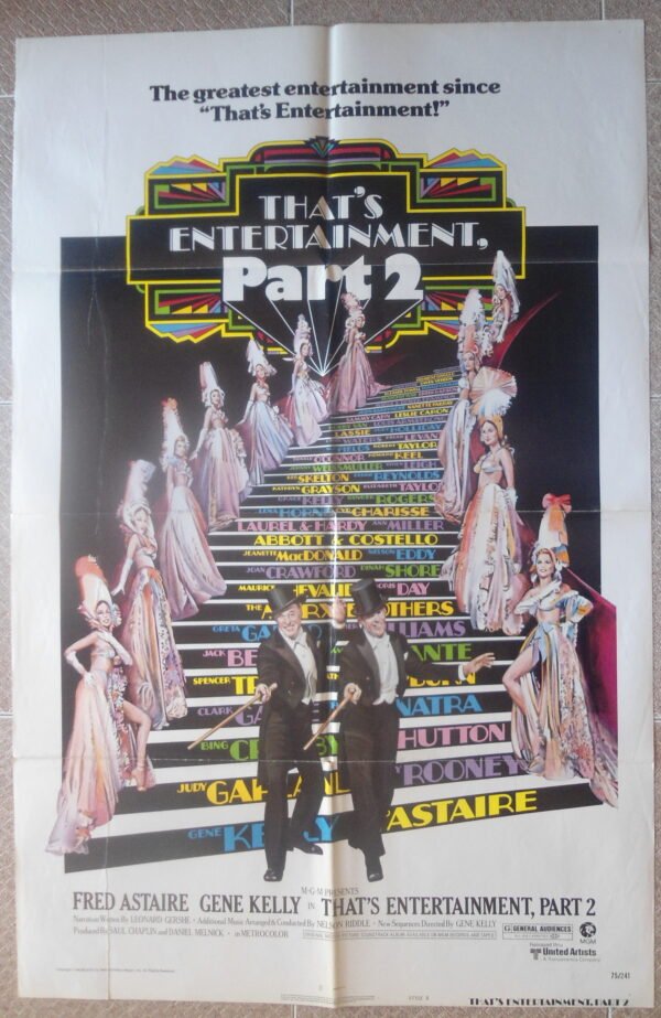 THAT'S ENTERTAINMENT II 27x41" US Movie Poster Bob Peak Art 1975