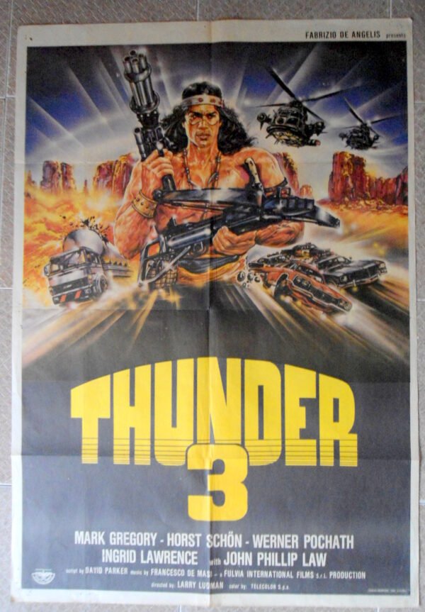 THUNDER III Lebanese English 27.5x39.5" Movie Poster 1988