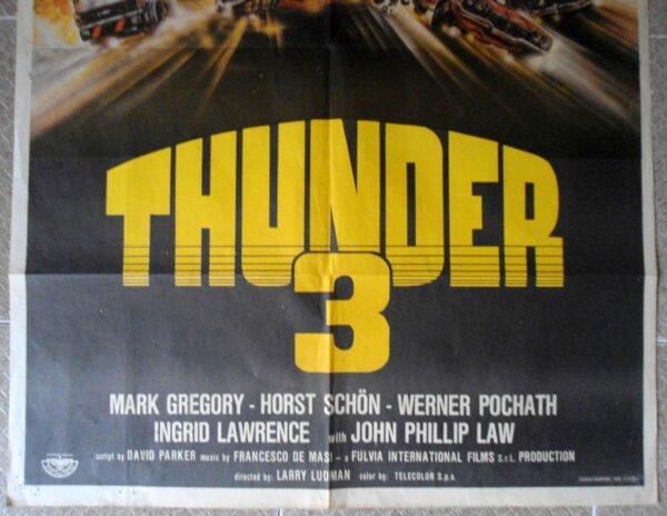 THUNDER III Lebanese English 27.5x39.5" Movie Poster 1988 - Image 2