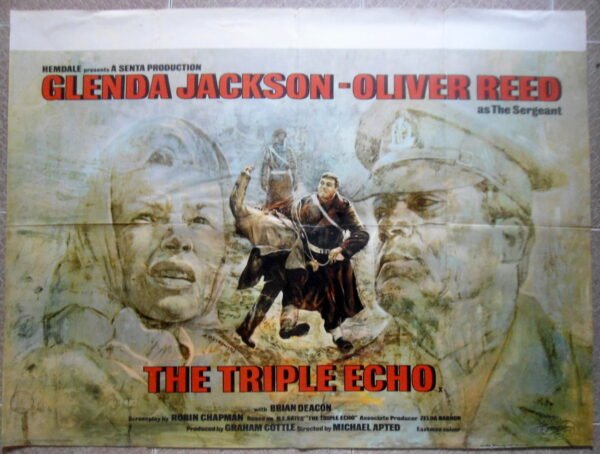 TRIPLE ECHO English British Quad Movie Poster 29.5x39.5" 1975 VF