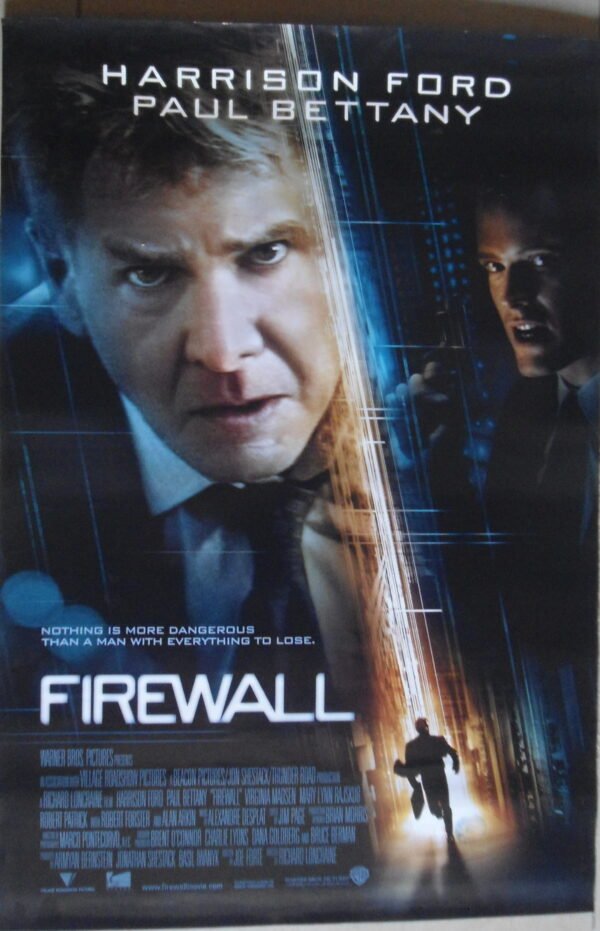 FIREWALL Rolled DS 27"X40" Very Rare US Int'l Style Movie Poster 2006
