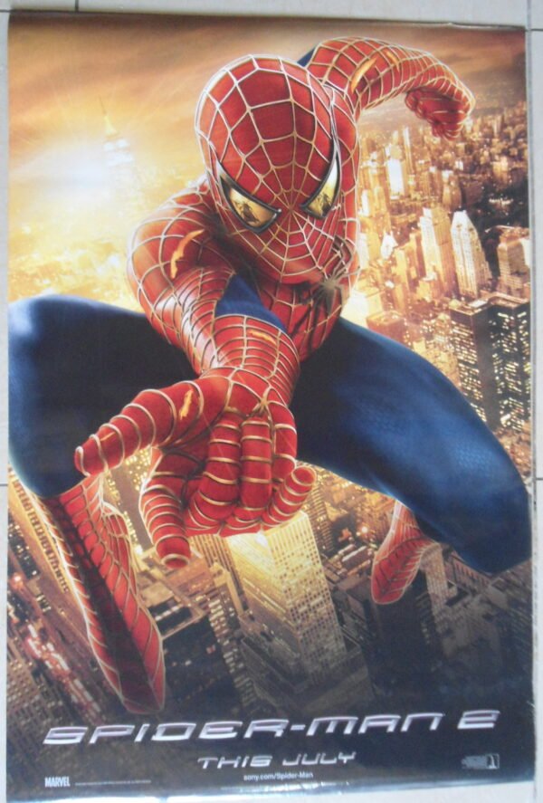 SPIDERMAN 2 Rolled DS 27"X40" Rare Int'l this july Style 69X102 cm Sci-Fi Movie Poster 2004