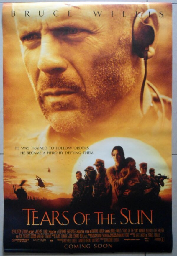 TEARS OF THE SUN Rolled DS 27"X40" Rare Coming Soon Style Movie Poster 2003