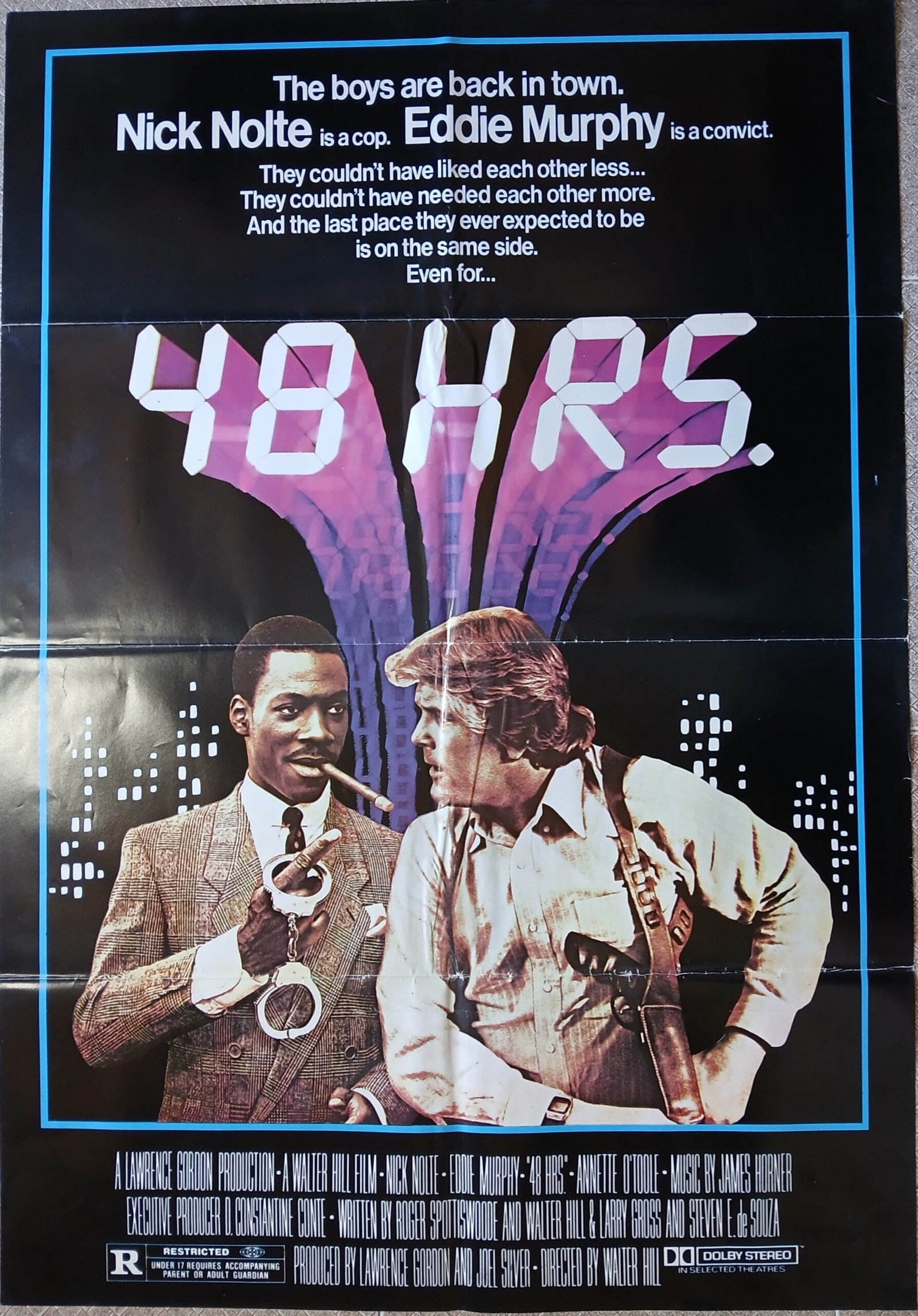 48 HOURS 26.8x38.5" Lebanese English Text Movie Poster 1982