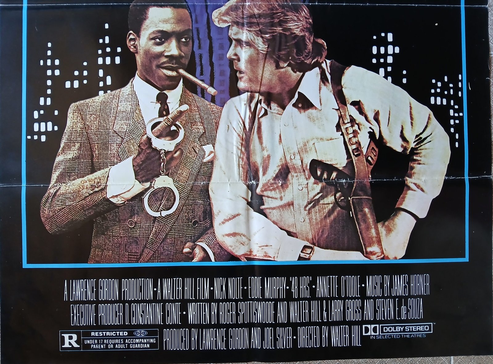 48 HOURS 26.8x38.5" Lebanese English Text Movie Poster 1982 - Image 2