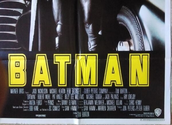BATMAN Lebanese 27.5x39.4" Very Rare Art  English Text movie poster 1989 - Image 3