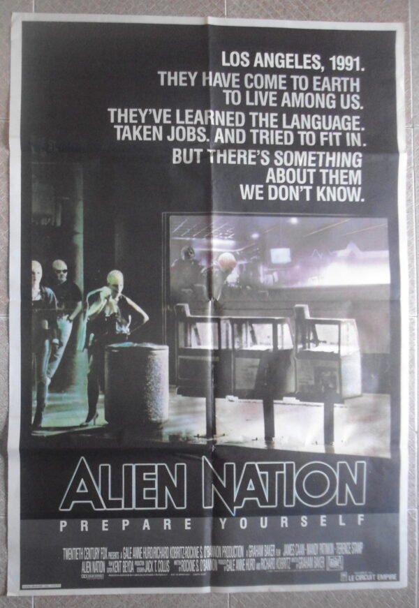 ALIEN NATION 27.5x39.5" Lebanese English Text Sci Fi Movie Poster 1988 NM