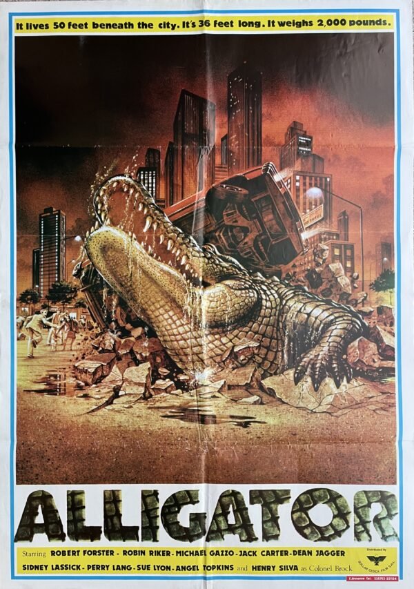 ALLIGATOR Lebanese/English 27.5x39.4  Horror Movie Poster 1981