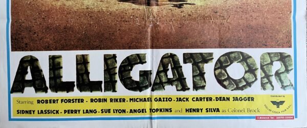 ALLIGATOR Lebanese/English 27.5x39.4  Horror Movie Poster 1981 - Image 2