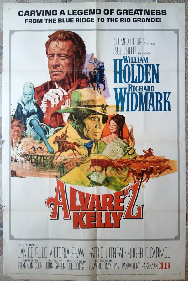 ALVAREZ KELLY  27"X41" William Holden Movie poster. 1966