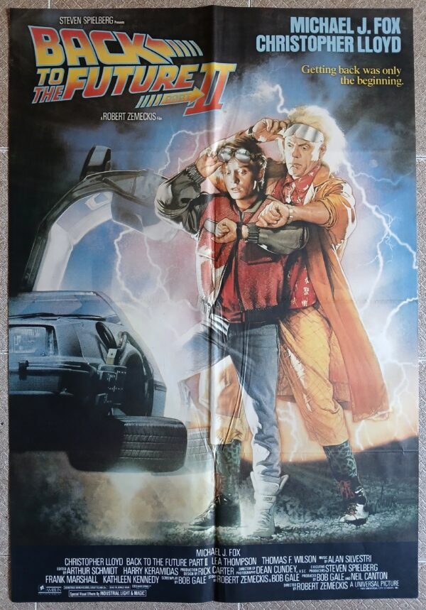 BACK TO THE FUTURE II Lebanese 27x39" English Text movie poster 1989