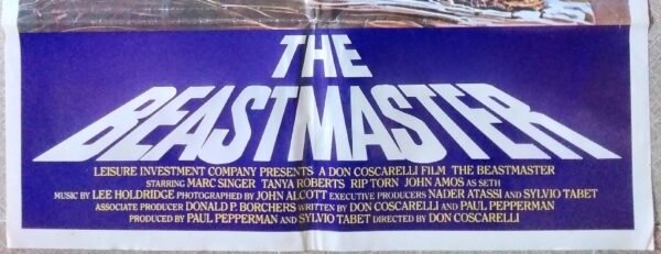 BEASTMASTER Miracle Master 27.5x39.4" Lebanon/English movie poster 1982 - Image 2