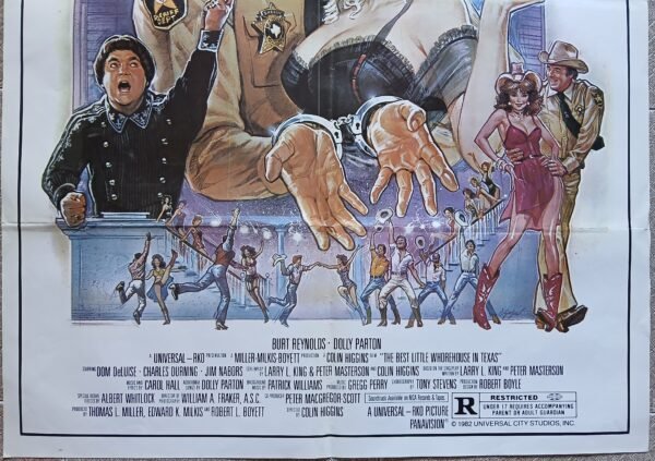 BEST LITTLE WHOREHOUSE IN TEXAS Lebanese 27.5x39.4" English Text movie poster 1982 - Image 2