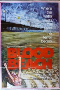 BLOOD BEACH Lebanese 27.5x39.4" English Text Horror movie poster 1981