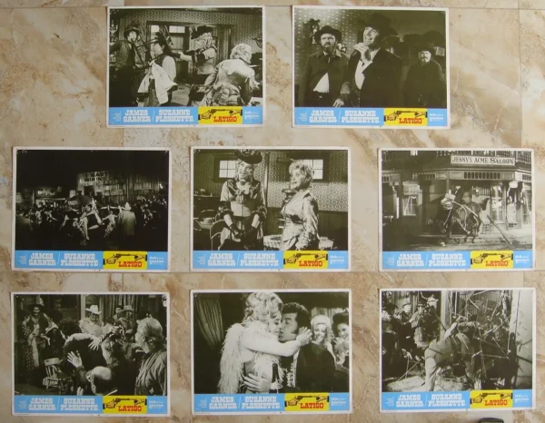 LATIGO Set of (8) US Lobby Cards 11x14" WESTERN Film movie Poster 1971 VF (C8)