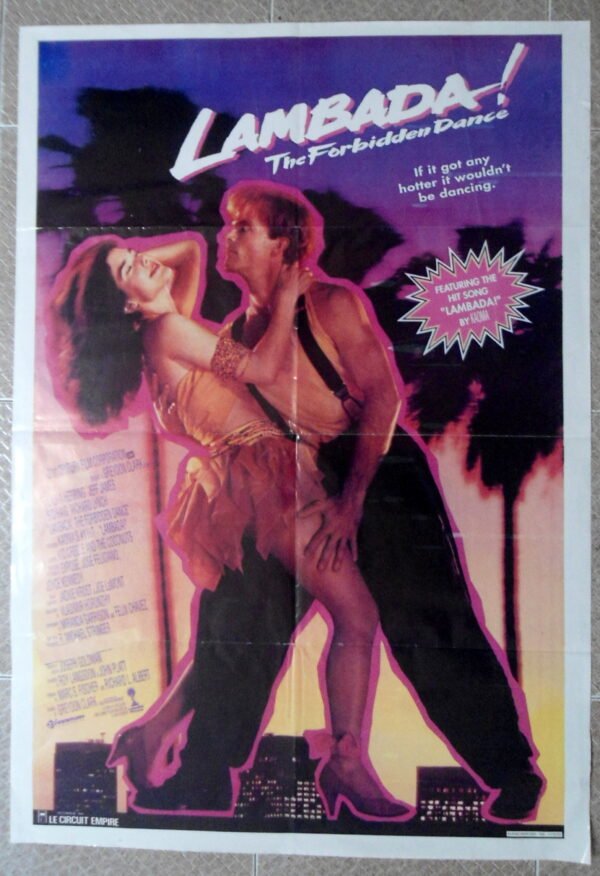 LAMBADA Forbidden Dance Lebanese/English 27.5x39.4" Movie Poster 1990 VF