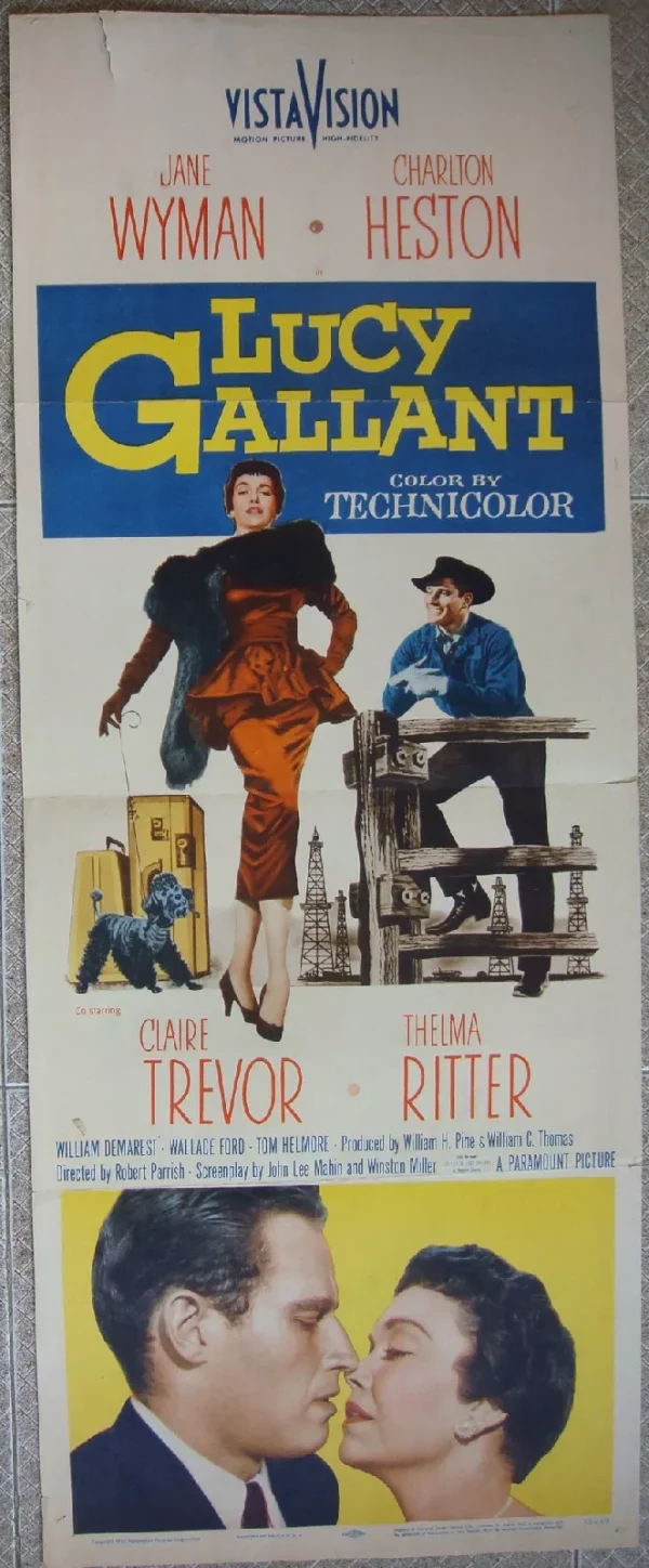 LUCY GALLANT One Sheet US Movie Poster 27x41" Jane Wyman Film 1955 C7