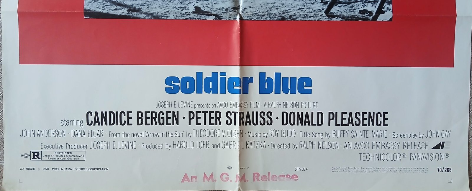 SOLDIER BLUE 27"x41" Movie Poster Candice Bergen 1970 - Image 2