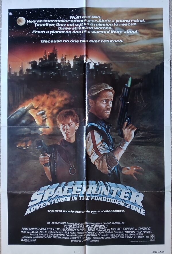 SPACEHUNTER Adventures in, Sci-Fi 27"x41" Origin US Movie Poster 1983