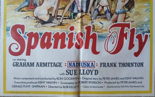 SPANISH FLY England 27"x40" UK Origin Film Movie Poster 1976 VF (C8) - Image 2