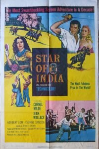 STAR OF INDIA 27x41" Original Cornel Wild Movie Poster 1956/236