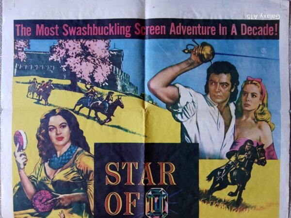 STAR OF INDIA 27x41" Original Cornel Wild Movie Poster 1956/236 - Image 2