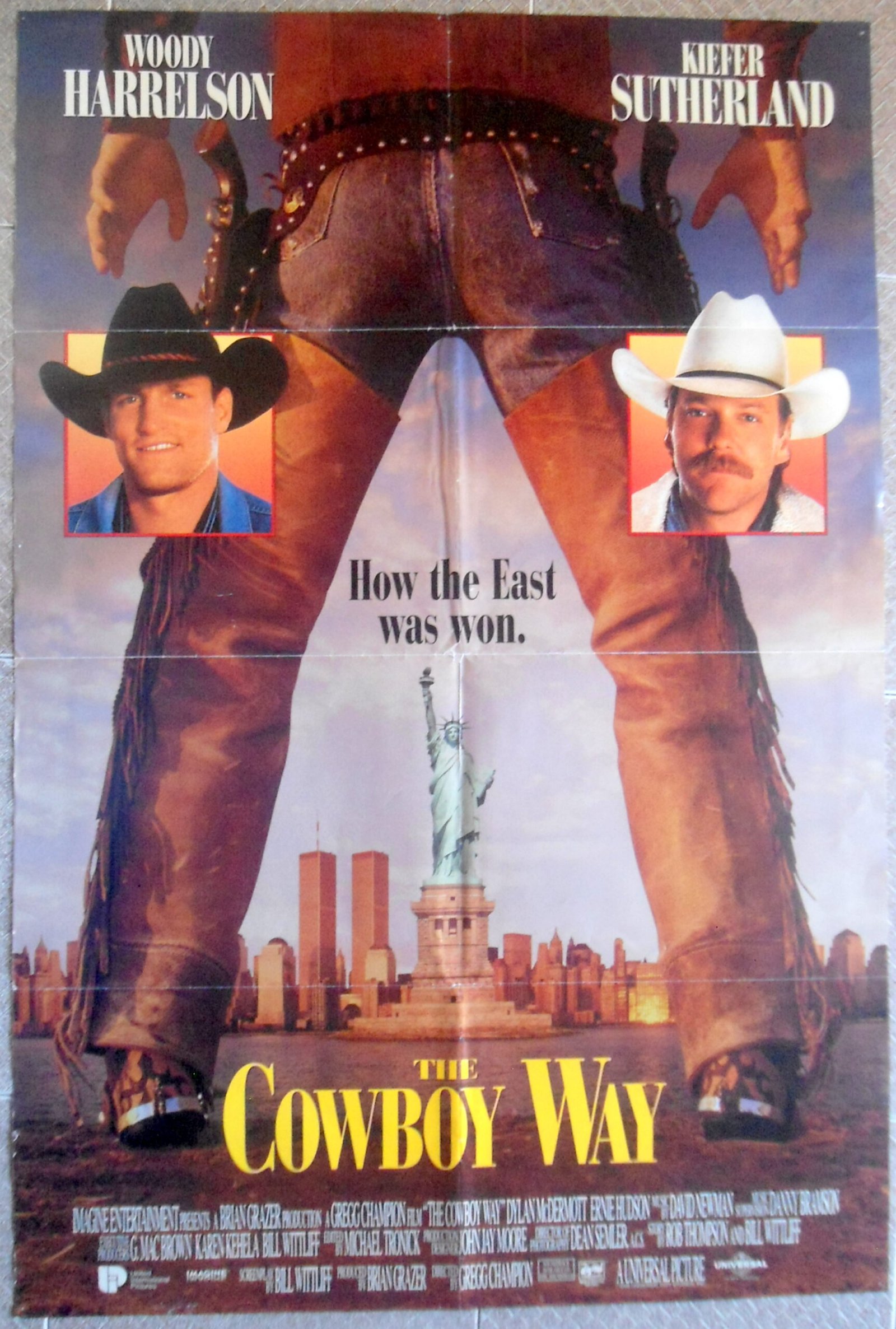 COWBOY WAY 27X40" US FOLDED RARE SS Original Movie Poster 1994