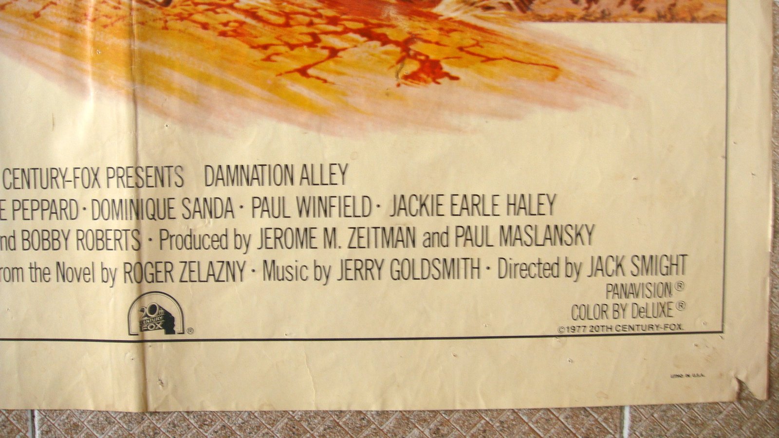 DAMNATION ALLEY 27x41" US Int'l Style Movie poster Sci-Fi Film 1977 - Image 2