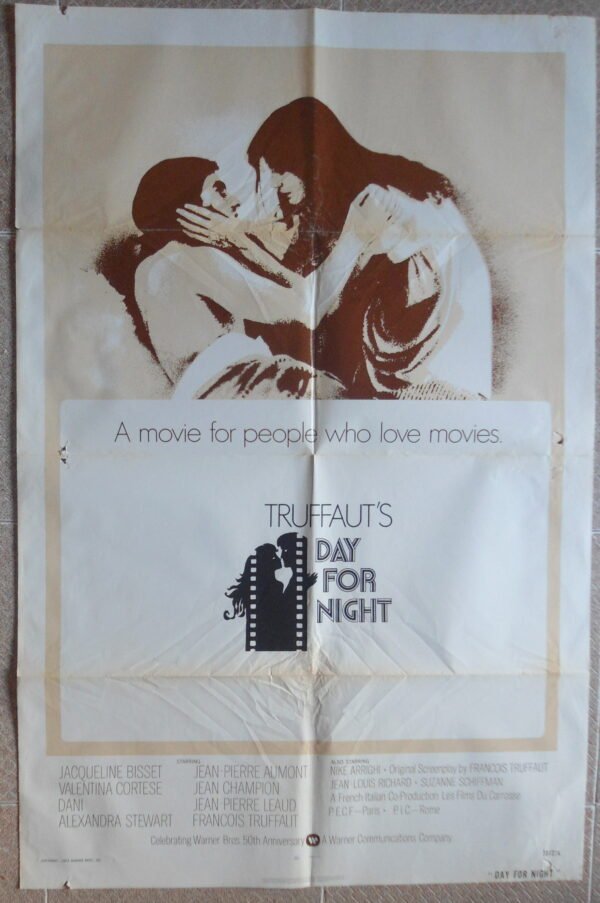 DAY FOR NIGHT 27"x41" movie poster Francois Truffaut Film 1973 F/VF
