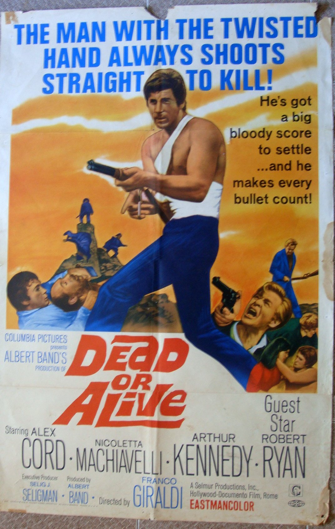 DEAD OR ALIVE One sheet US Movie Poster 27x41" Western Film 1968 /C7/