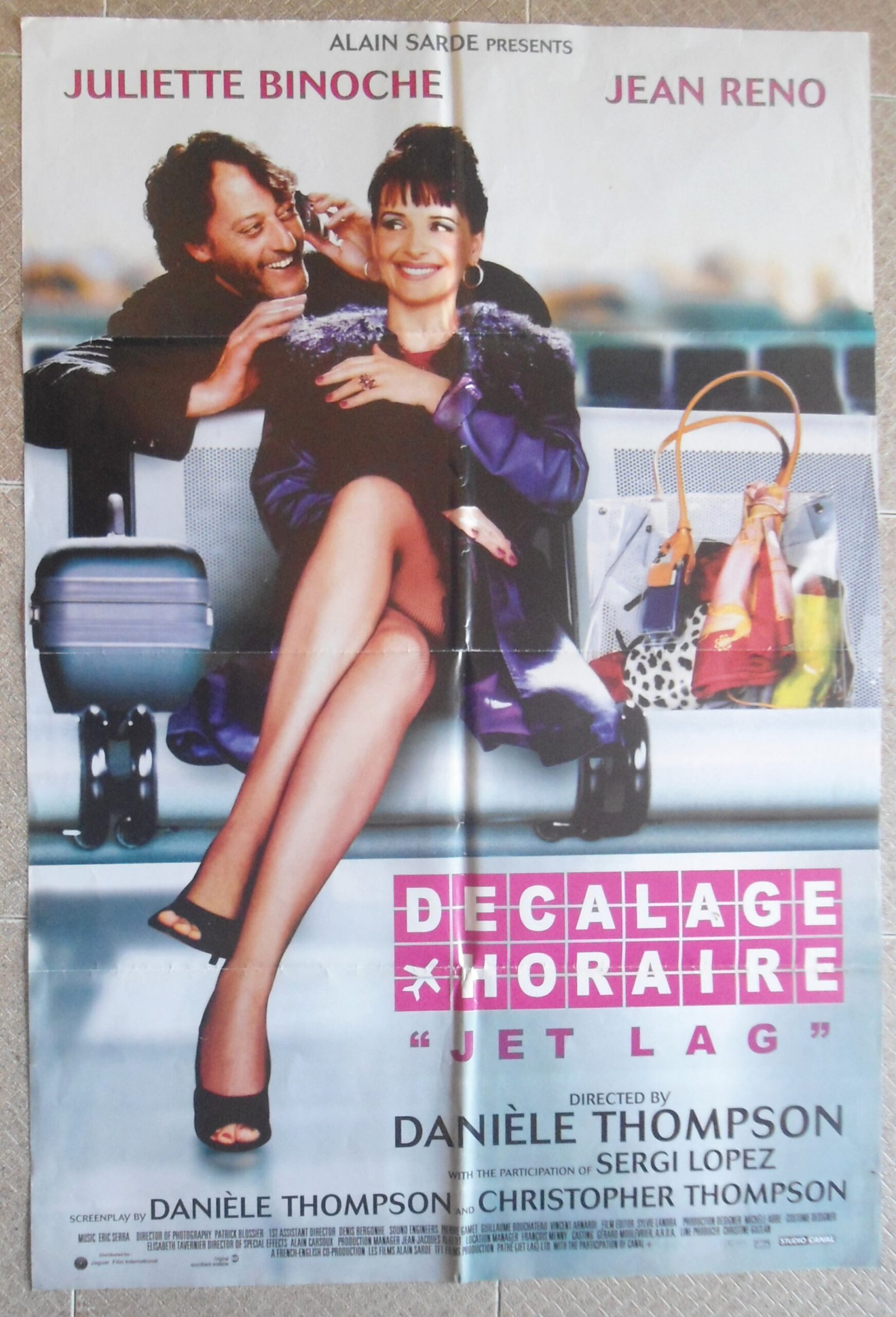 DECALAGE HORAIRE 27x40" US SS Juliette Binoche Movie Poster 2002 VF