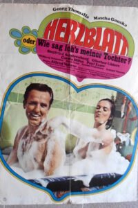 HERZBLATT ODER WIE SAG I.M.T Geman One sheet 23"x34" Movie Poster 1969 F/VF